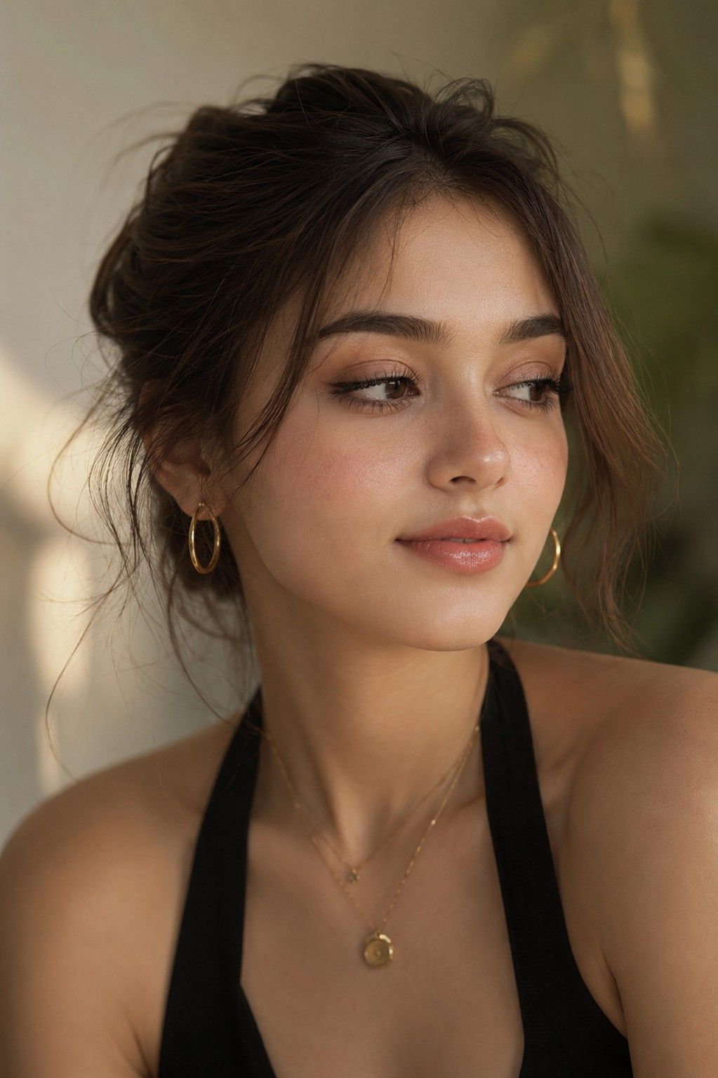 Close-Up Soft Glam Portrait AI Prompt