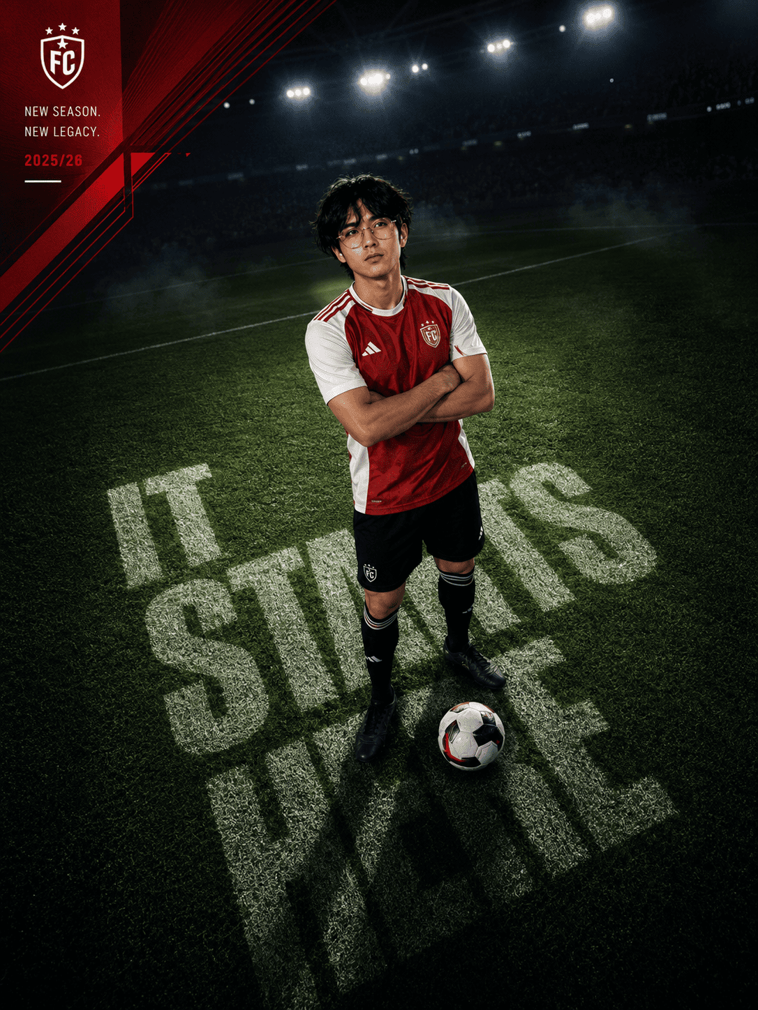 Elite Football Campaign Poster | Cinematic Player Announcement Design