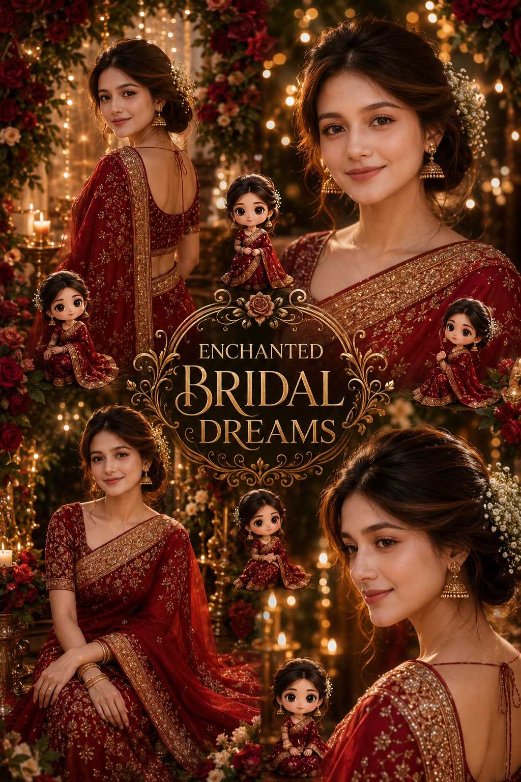Luxury Bridal AI Portrait Collage Prompt