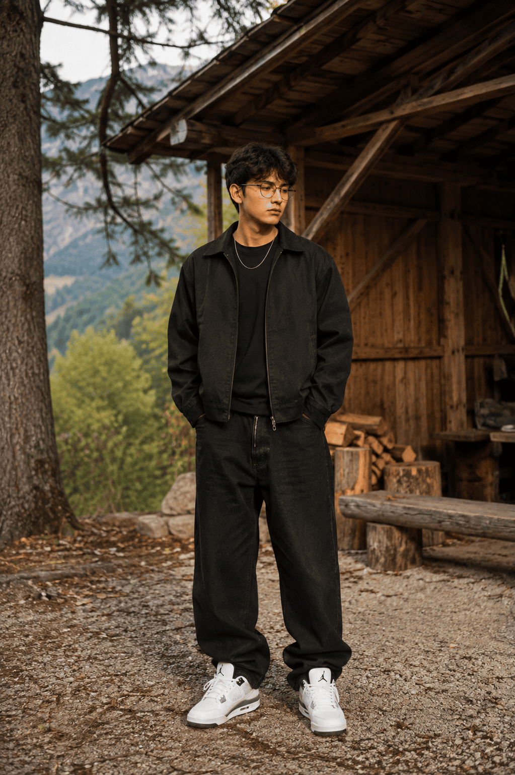 Ultra-Realistic Rustic Outdoor Male Portrait | 8K Fashion Photography Prompt